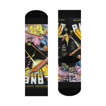 Planet Comics #2-3 Cushioned Socks Black