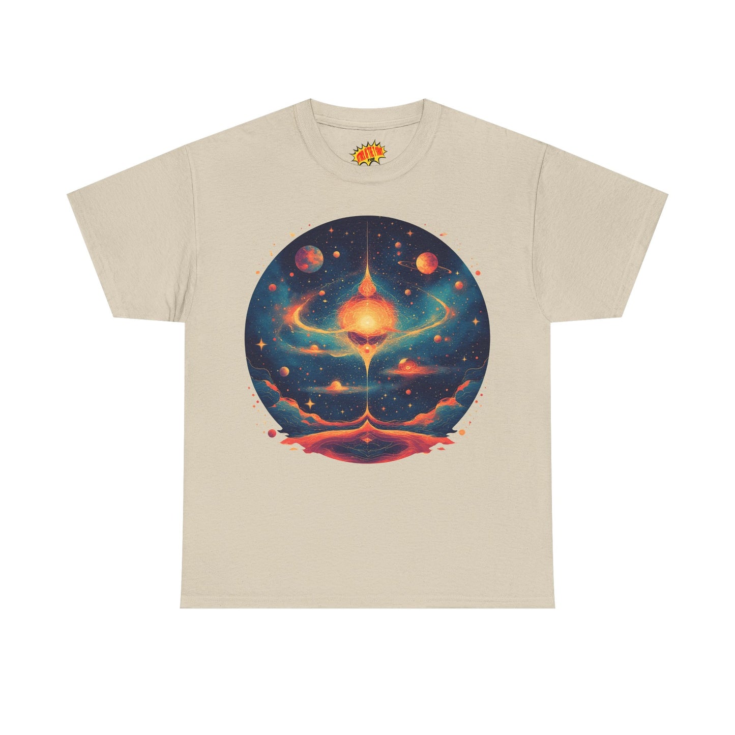 Round Galaxy w/Planets Graphic Tee Shirt *Multiple Colors*