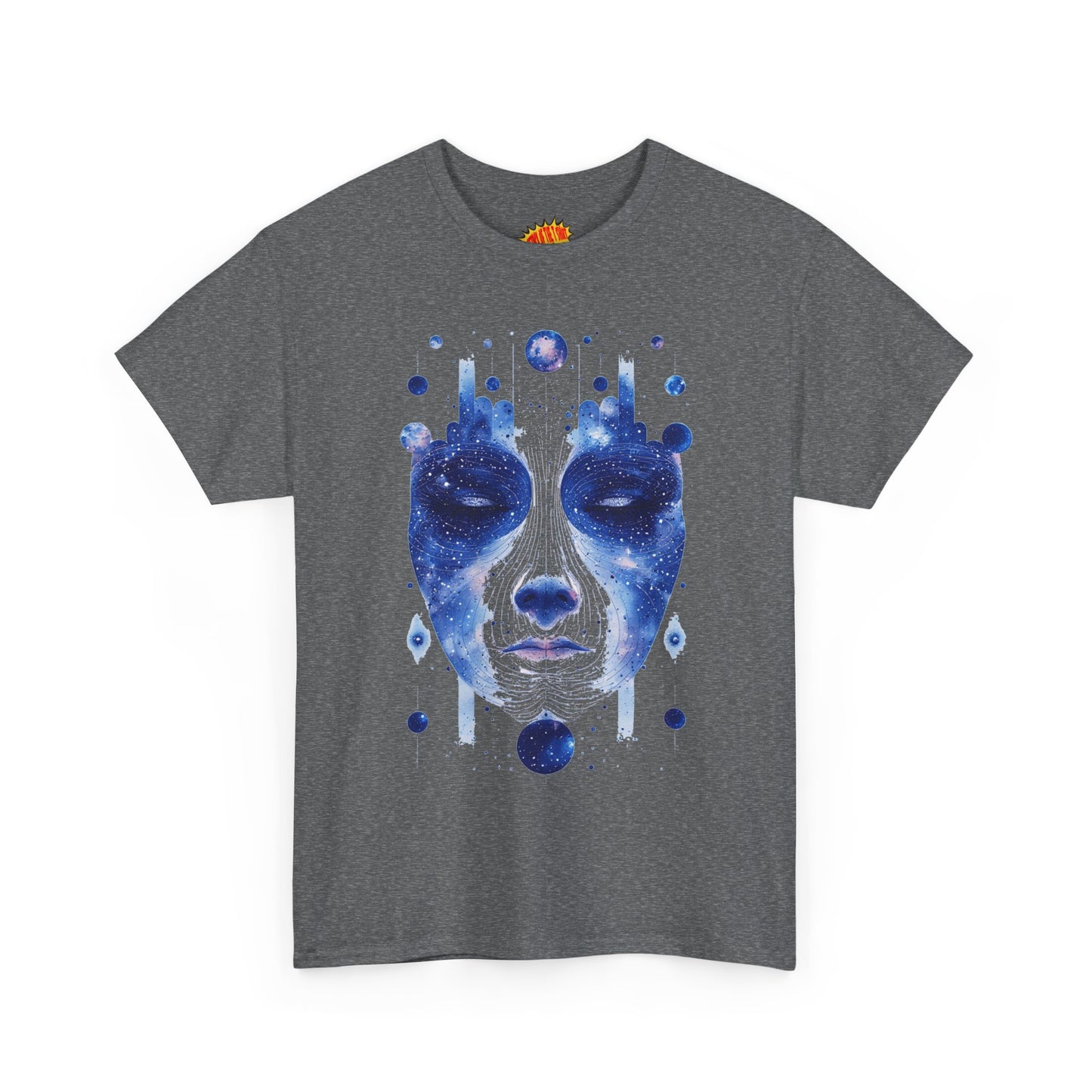 Cosmic Face Galaxy Graphic Space Art Tee Shirt *Multiple Colors*