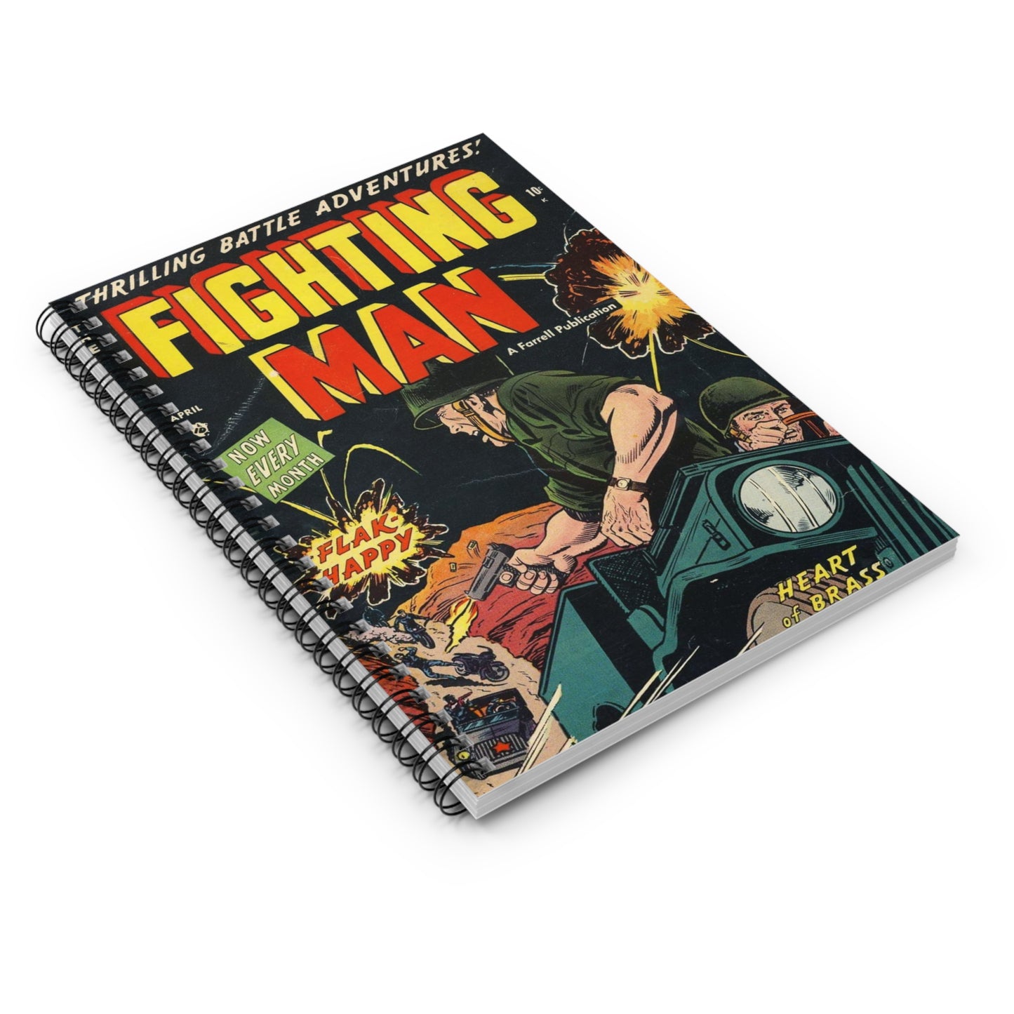 The Fighting Man April Comic Book Cover Notebook