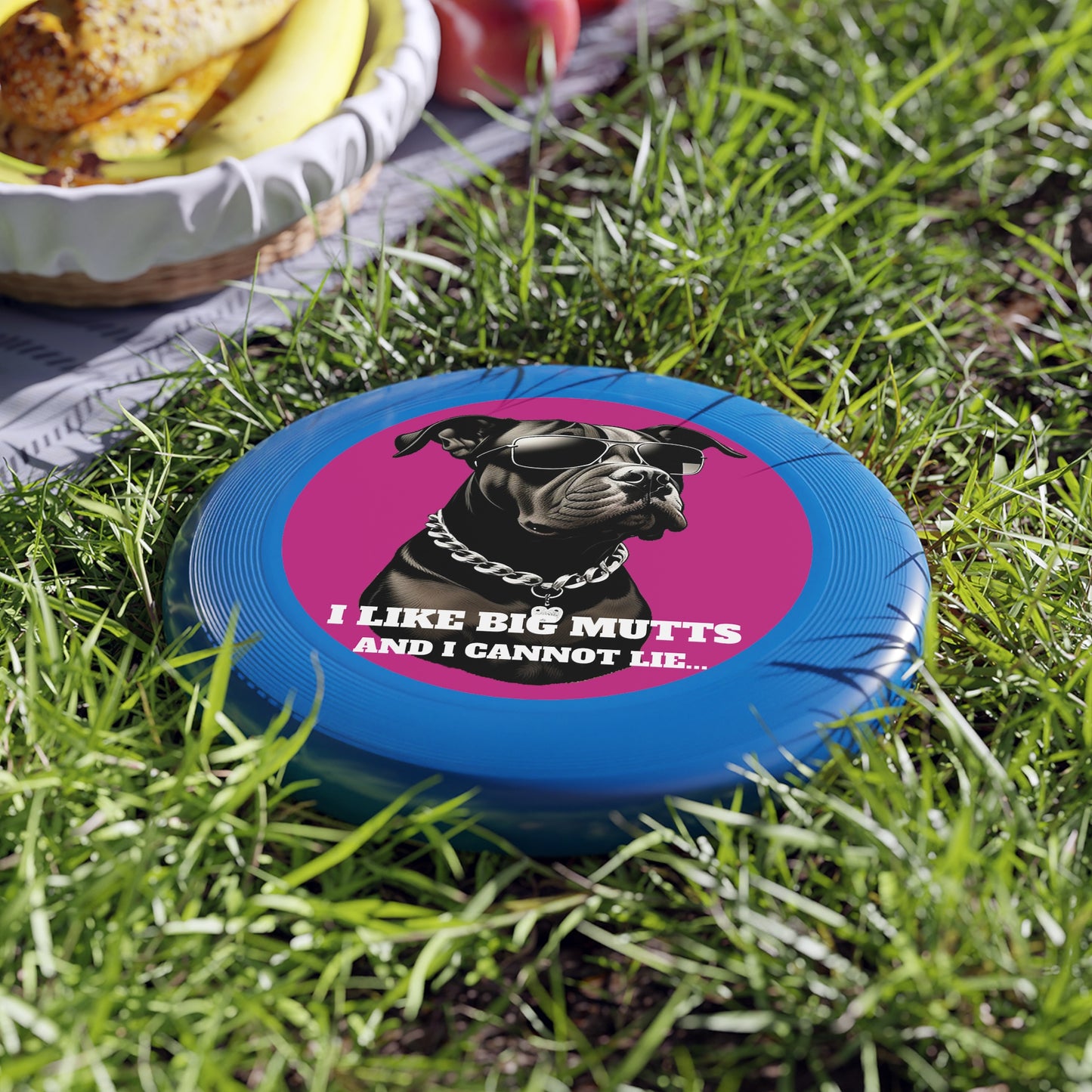 Dog with Sunglasses I Like Big Mutts Frisbee