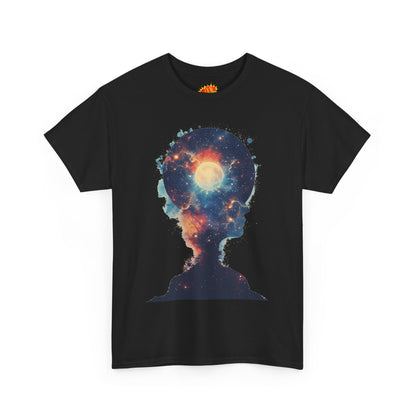Abstract Galaxy Nebula Art w/Face Graphic Tee Shirt