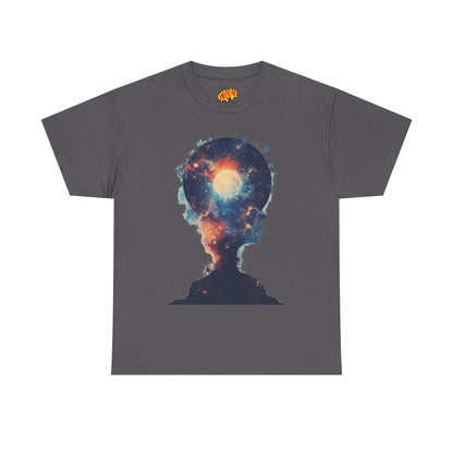 Abstract Galaxy Nebula Art w/Face Graphic Tee Shirt