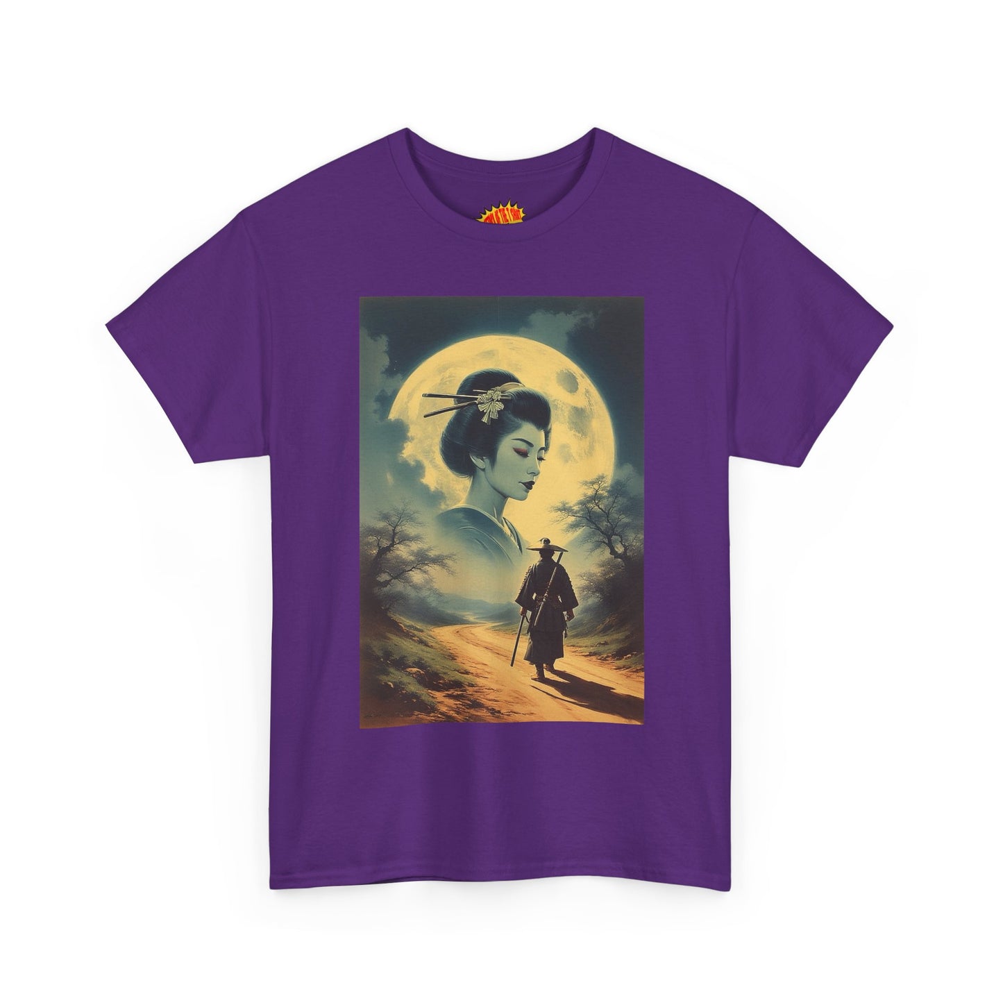 Walking Samurai w/Full Moon Woman T-Shirt *Multiple Colors*