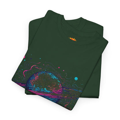 Ringed Planet Space Art Graphic Tee Shirt