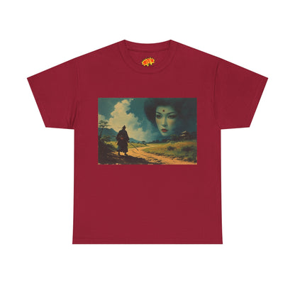 Walking Samurai w/Sky Geisha Woman T-Shirt