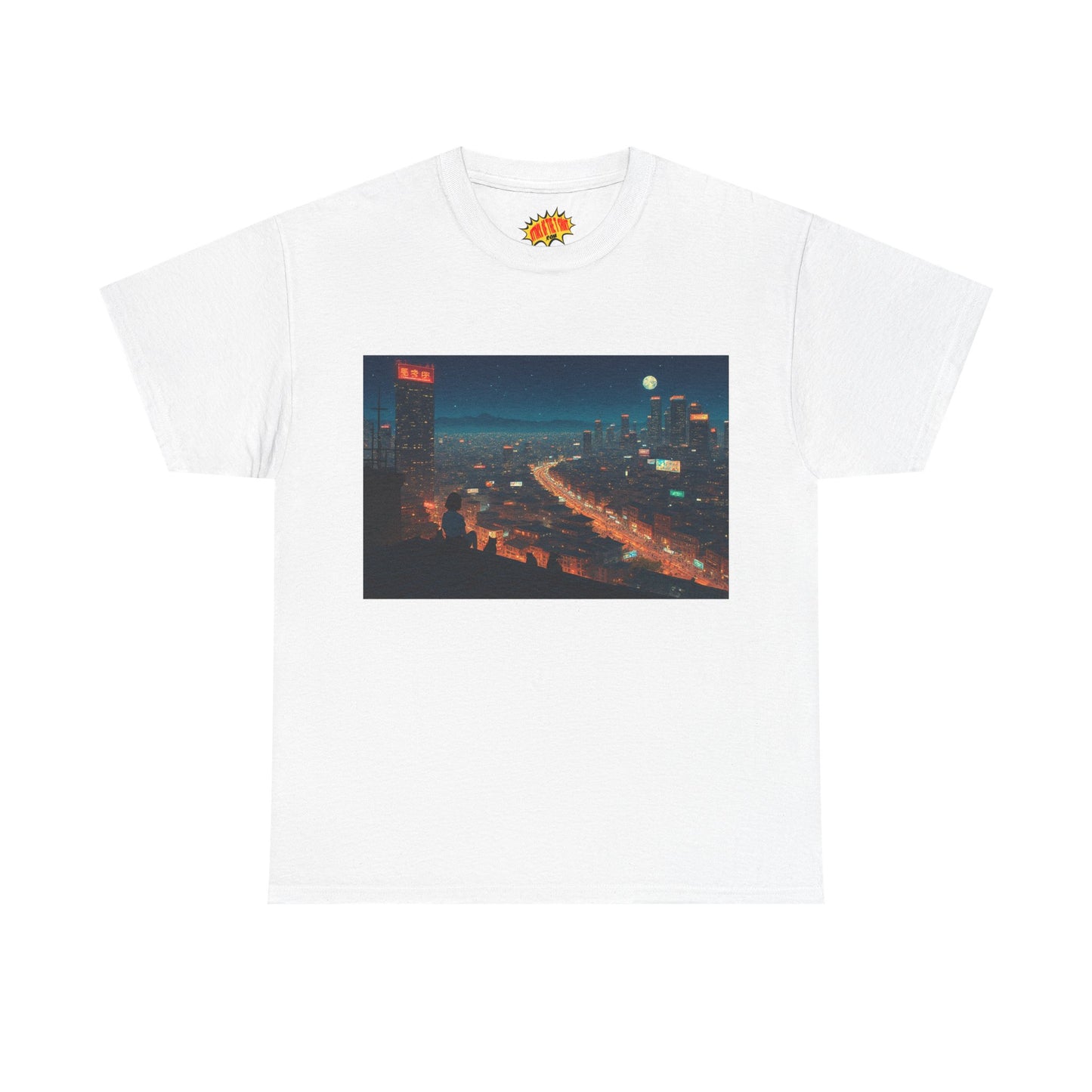 Anime Night Cityscape w/Cats T-Shirt *Multiple Colors*