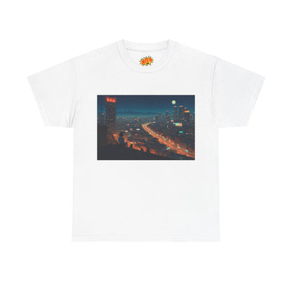 Anime Night Cityscape w/Cats T-Shirt