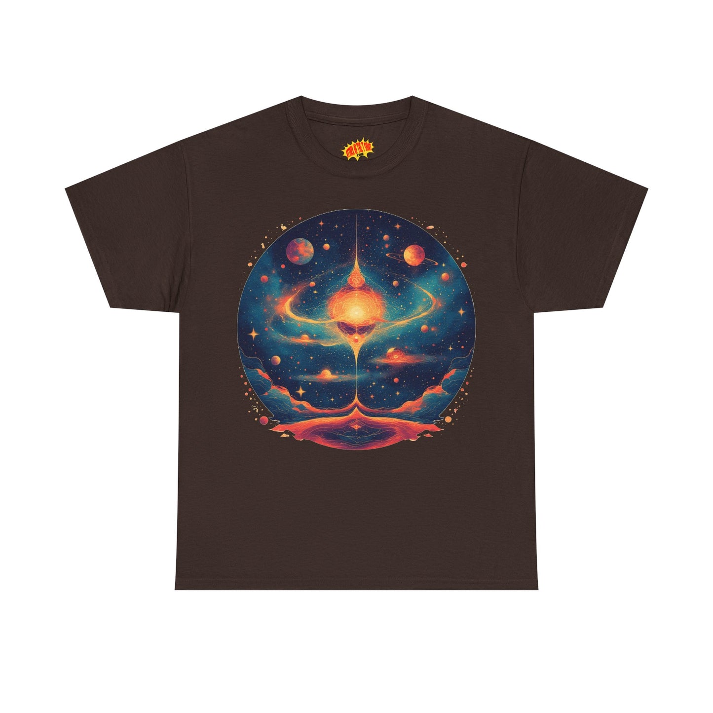Round Galaxy w/Planets Graphic Tee Shirt *Multiple Colors*
