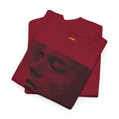 Face Line Drawing Portrait Graphic Art Tee Shirt
