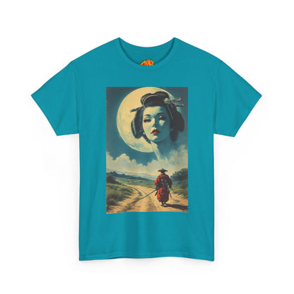 Travelling Samurai w/Moon Geisha Woman T-Shirt