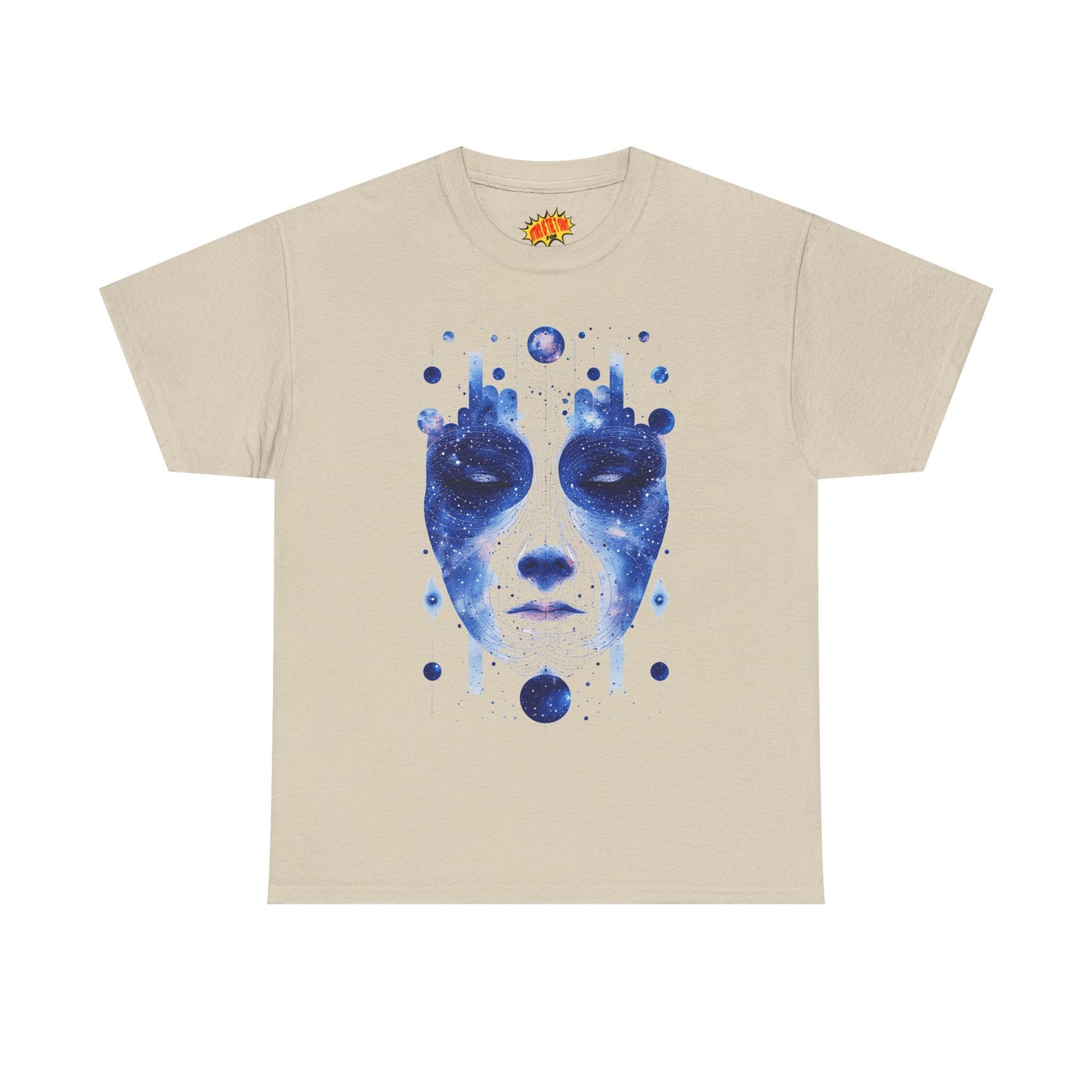 Cosmic Face Galaxy Graphic Space Art Tee Shirt *Multiple Colors*