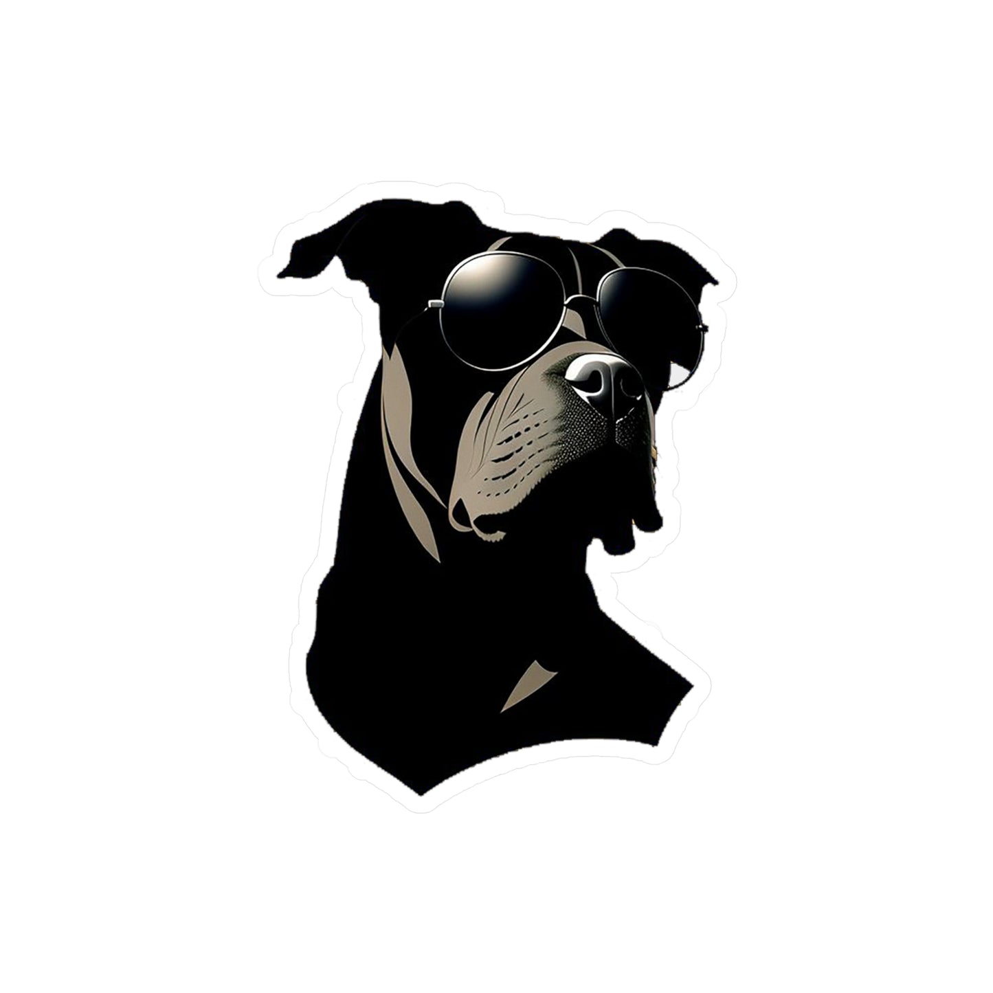 Dog with Sunglasses Durable Vinyl Decal Sticker