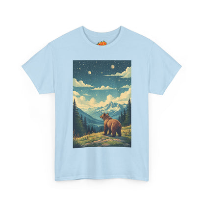 Mountain Bear Double Moon Scene T-Shirt