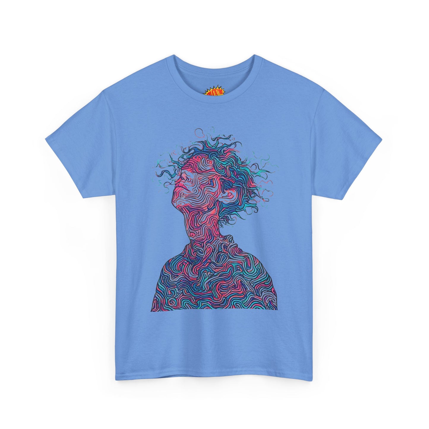 Line Drawing Multicolor Human Graphic Art Tee Shirt *Multiple Colors*