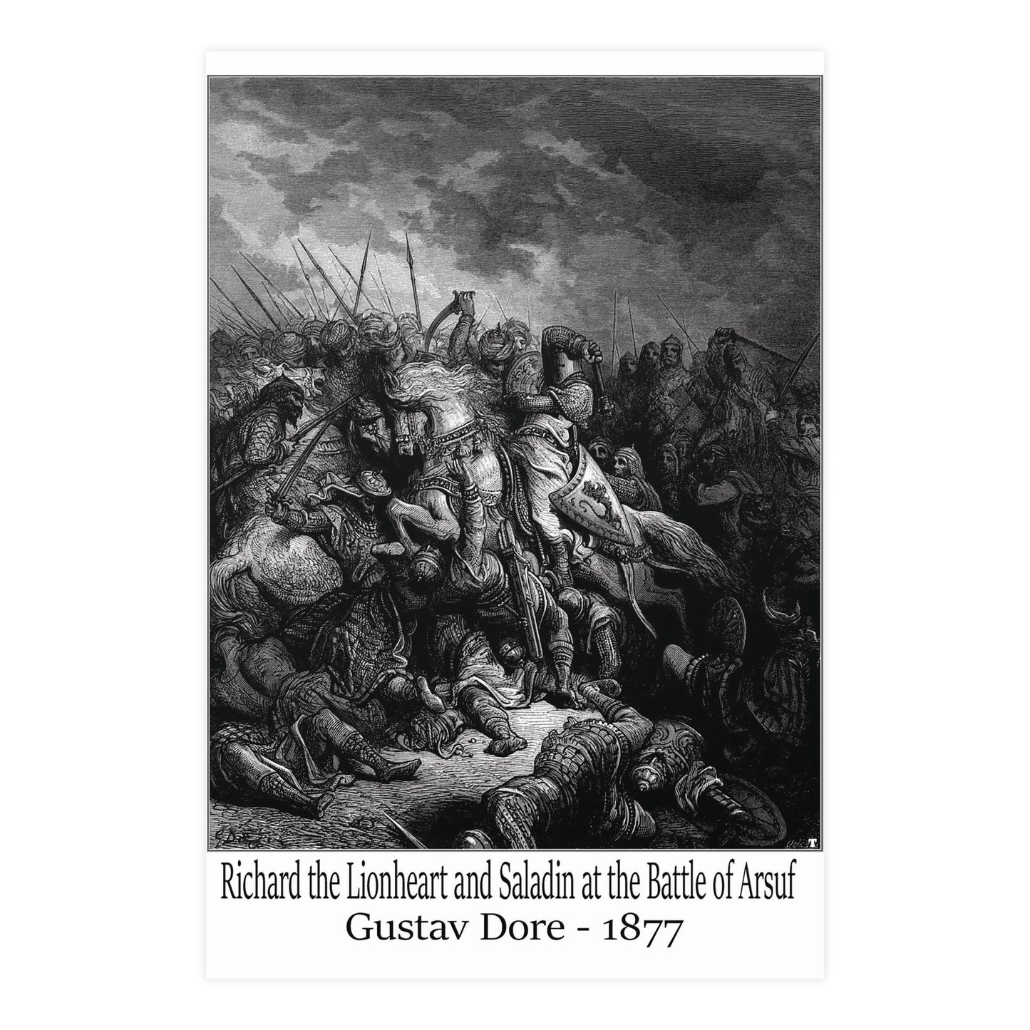 Richard the Lionheart and Saladin at the Battle of Arsuf - Gustav Dore, 1877