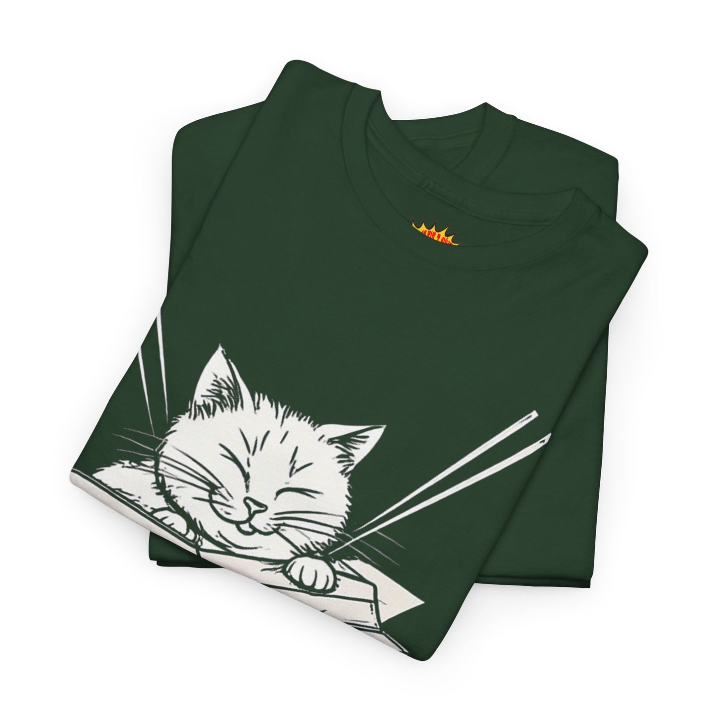 Cat w/Box + Yarn Ball Art Drawing Tee Shirt *Multiple Colors*