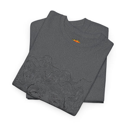 Human Face Line Drawing Graphic Art Tee Shirt