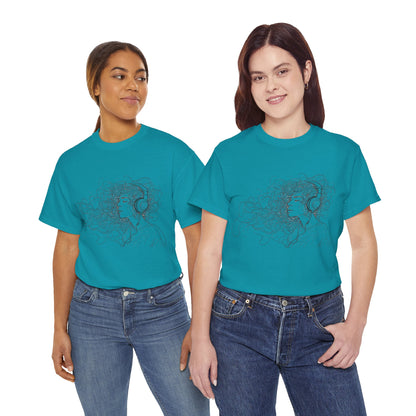 Line Drawing Portrait Graphic Musical Art Tee Shirt