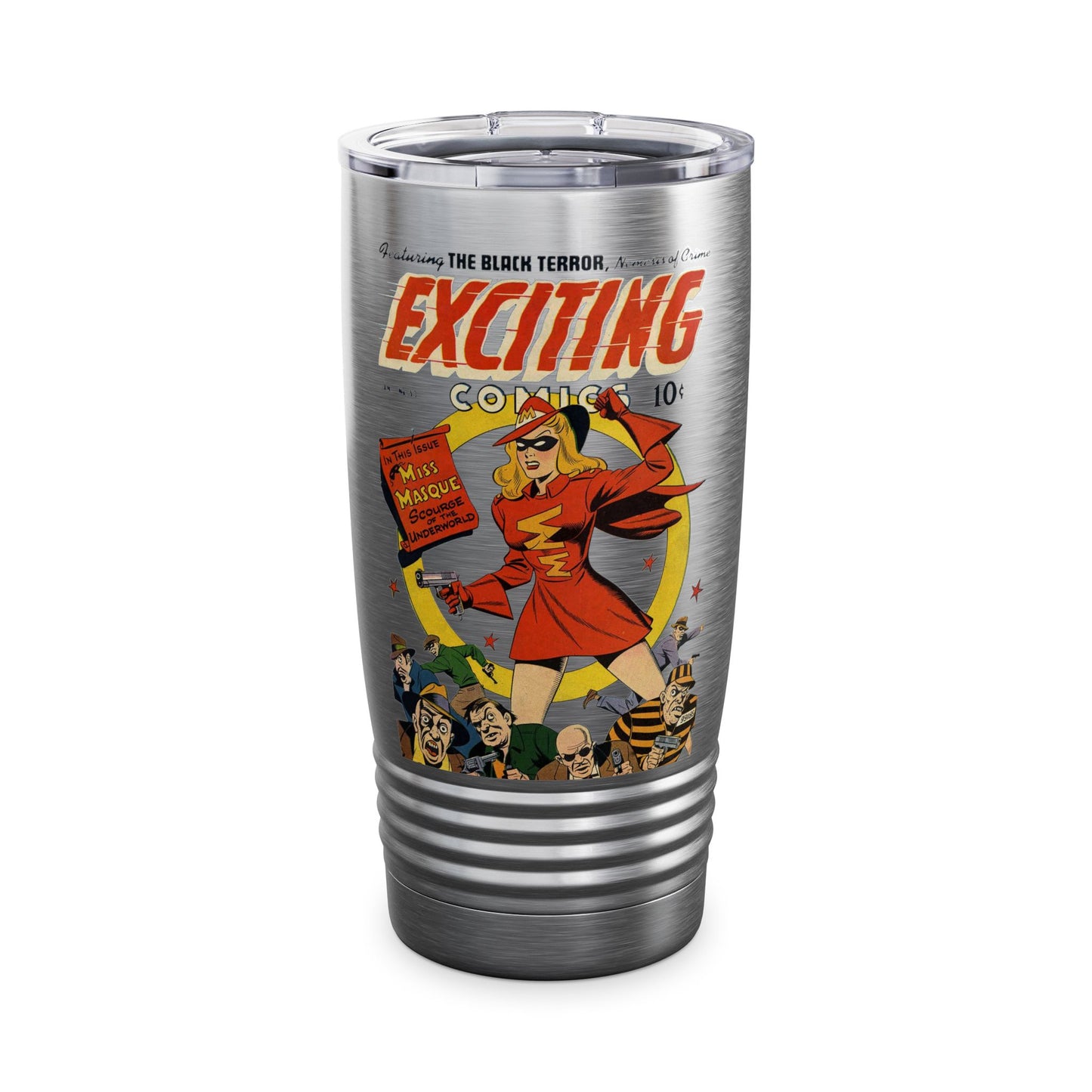 Exciting Comics #53 feat. Miss Masque Ringneck Tumbler - 20oz