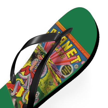 Planet Comics #2 Flip Flops Green *Multiple Sizes Available*
