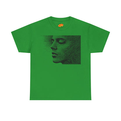 Face Line Drawing Portrait Graphic Art Tee Shirt