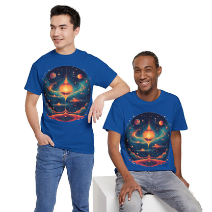 Round Galaxy w/Planets Graphic Tee Shirt