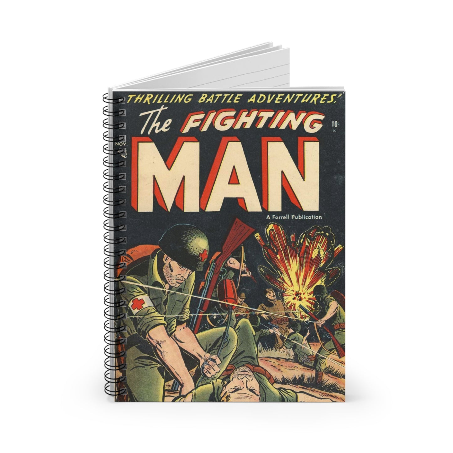 The Fighting Man November Comic Book Cover Notebook