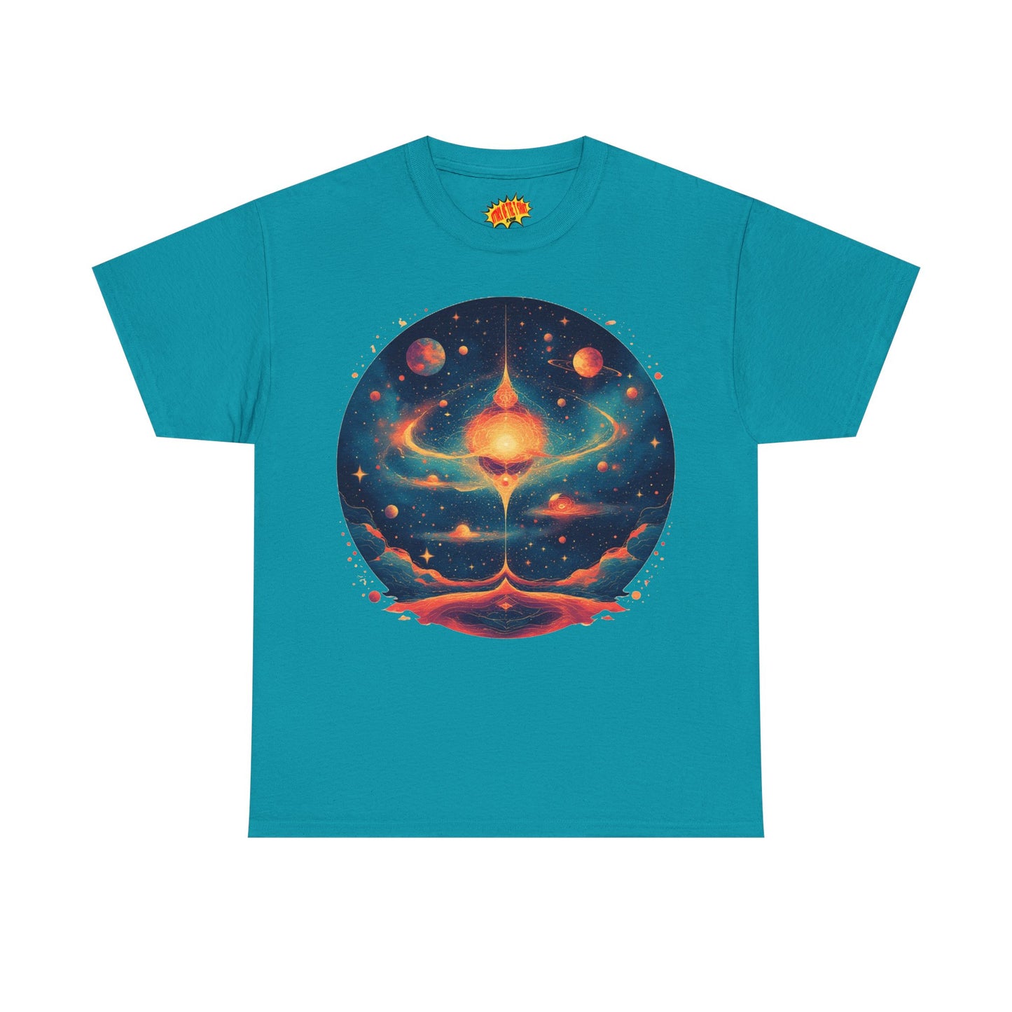 Round Galaxy w/Planets Graphic Tee Shirt *Multiple Colors*