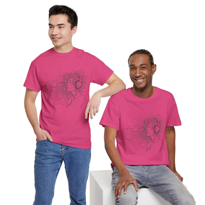 Line Drawing Portrait Graphic Musical Art Tee Shirt