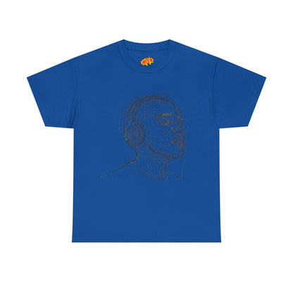 Line Drawing Portrait Graphic Music Art Tee Shirt