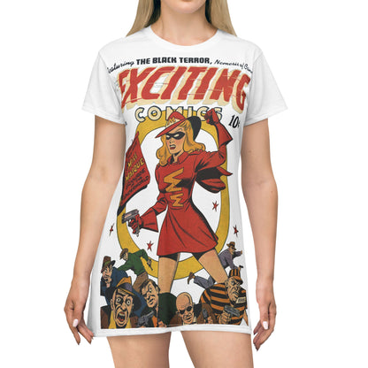 Exciting Comics #53 feat. Miss Masque T-Shirt Dress White