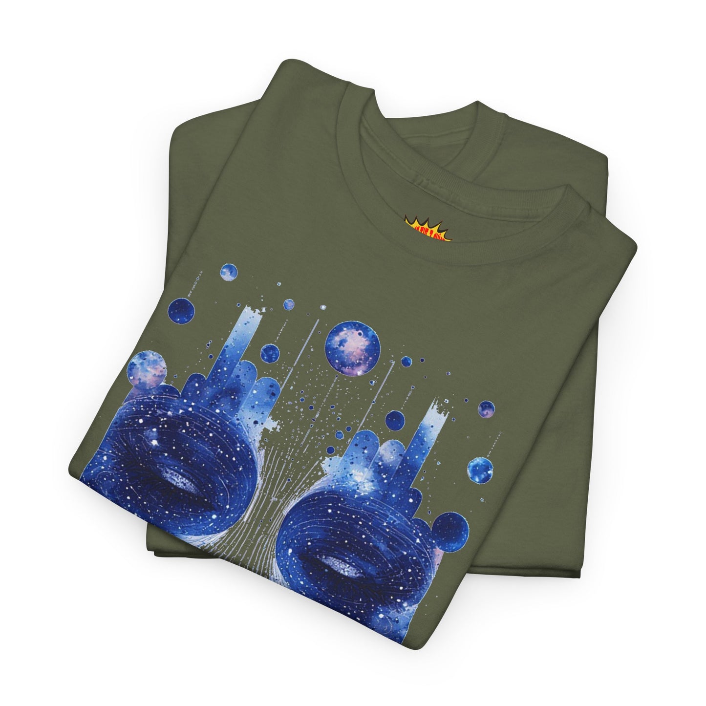 Cosmic Face Galaxy Graphic Space Art Tee Shirt *Multiple Colors*