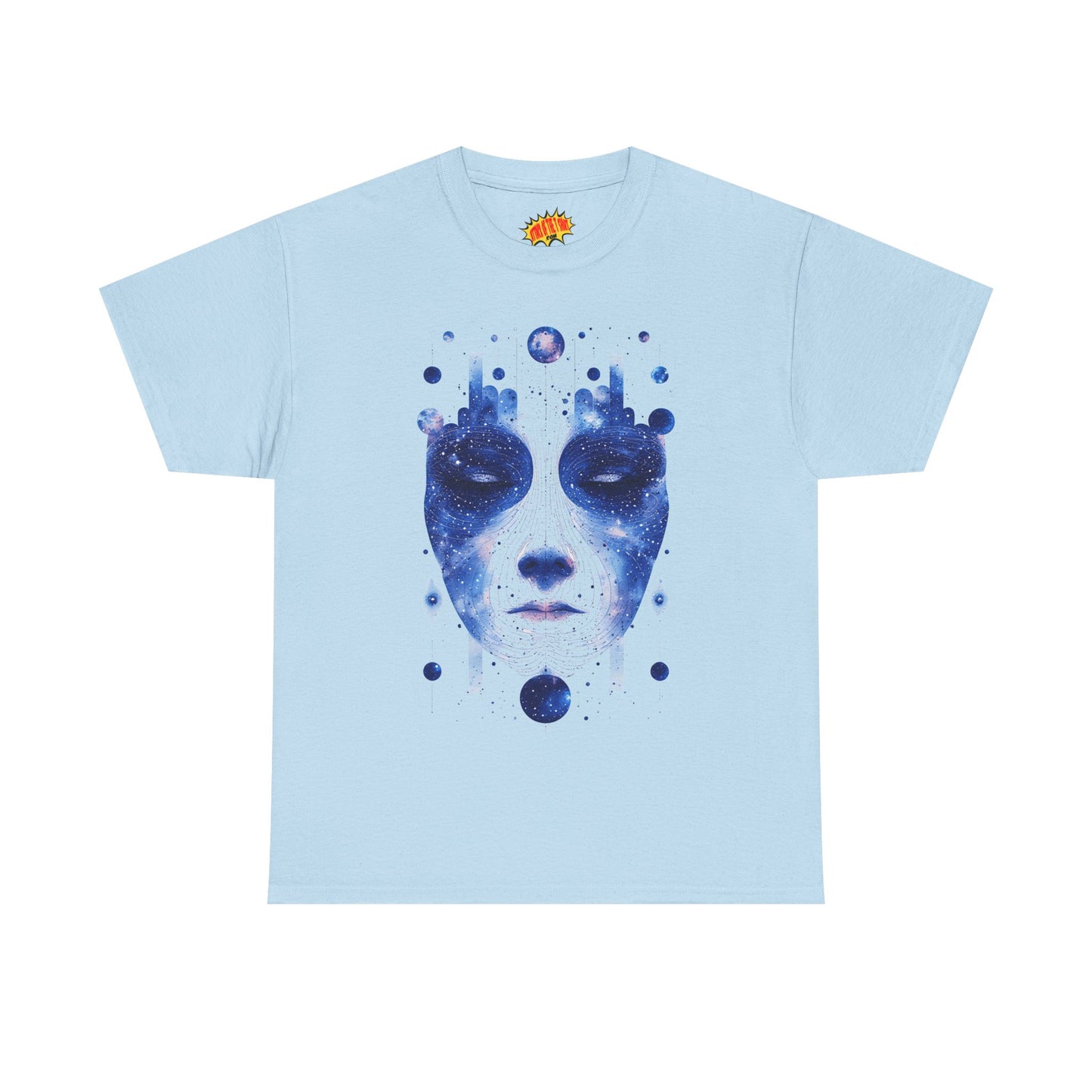 Cosmic Face Galaxy Graphic Space Art Tee Shirt *Multiple Colors*