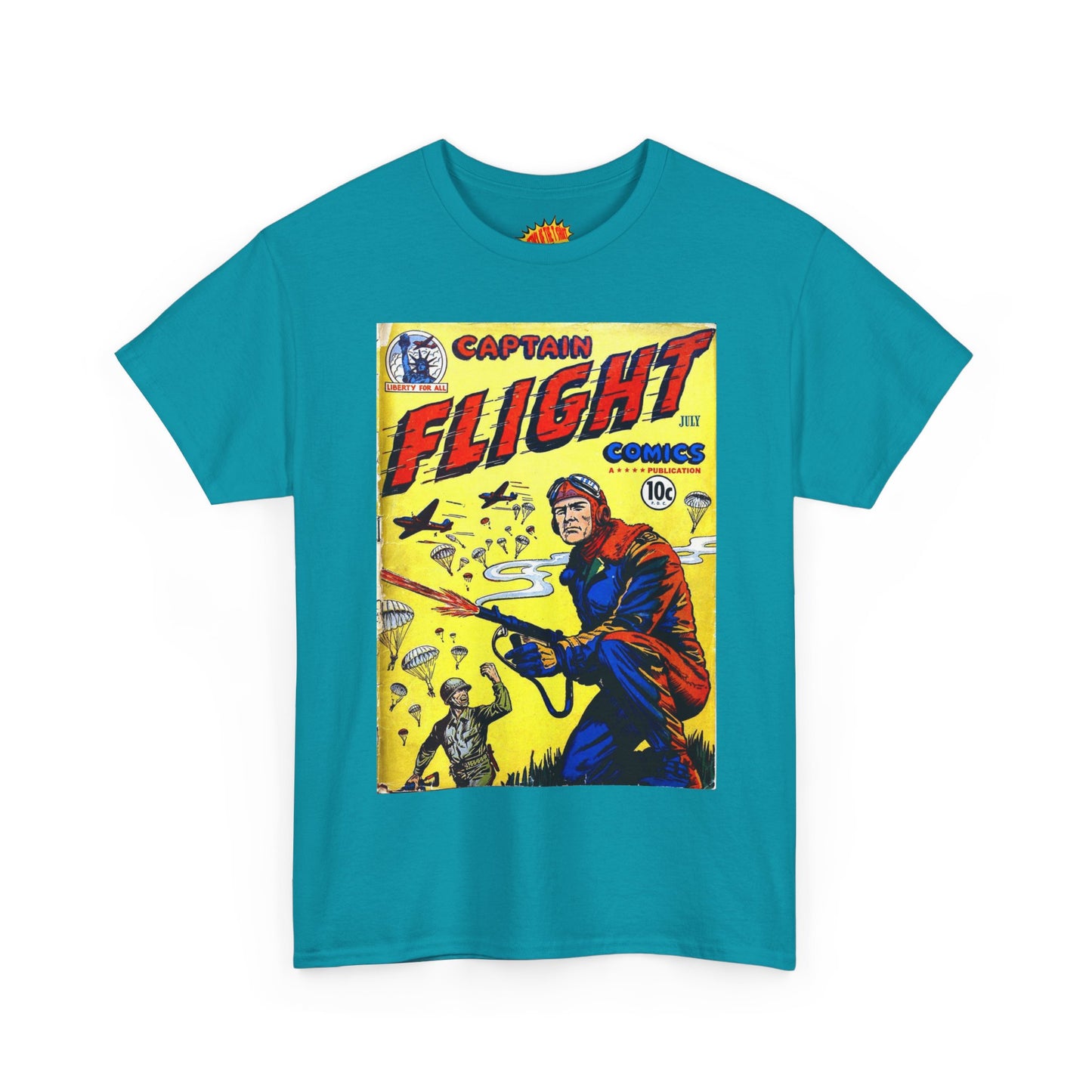 Captain Flight July Comic Tee Shirt *Multiple Colors*