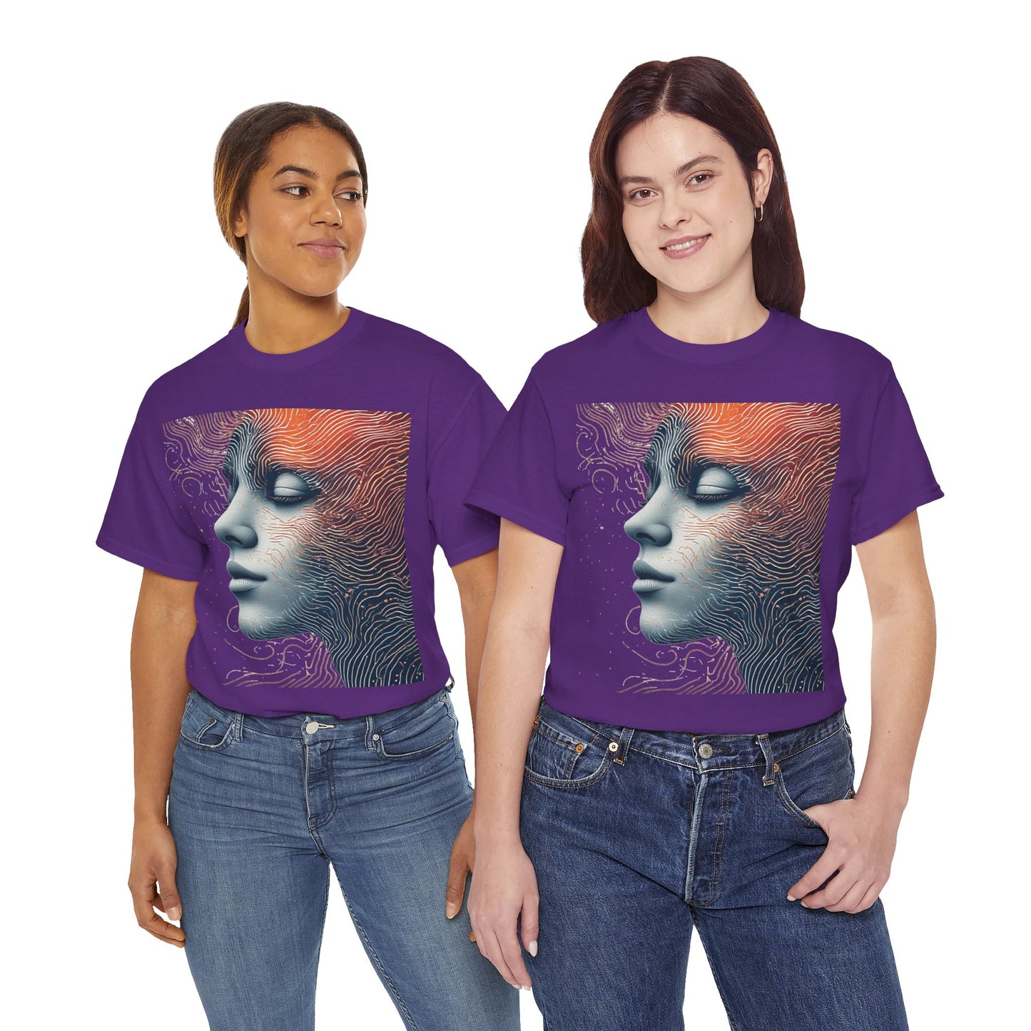 Graphic Art Face Tee Shirt *Multiple Colors*