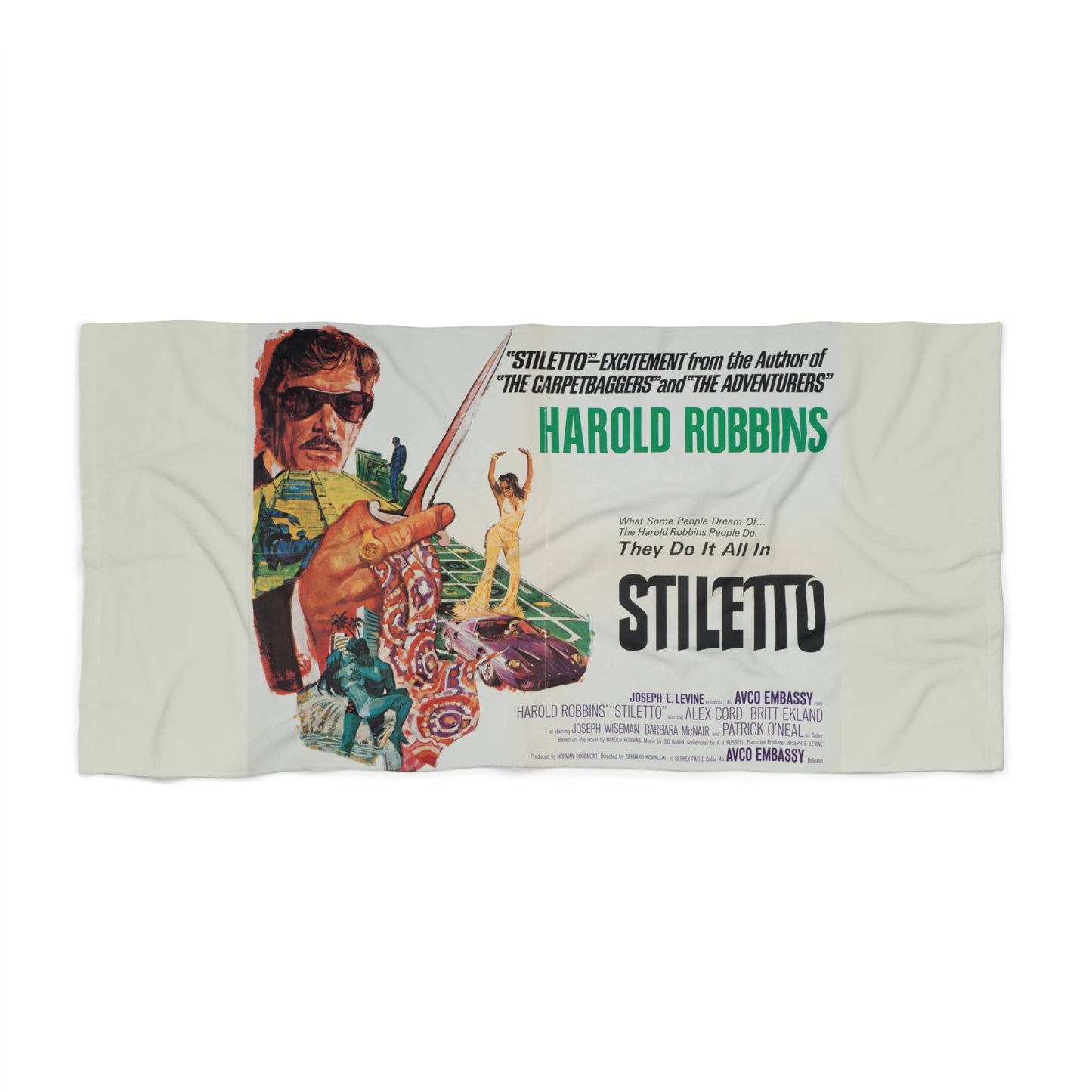 Stiletto Retro Movie Poster Print Vintage Style Beach Towel 2 Sizes