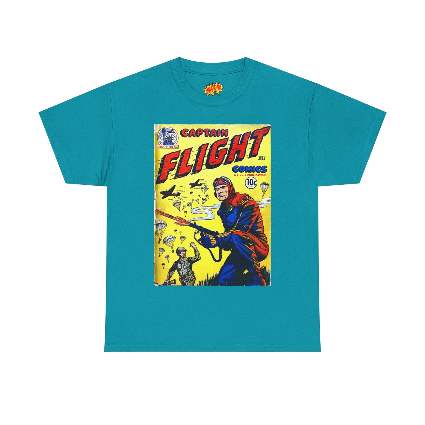 Captain Flight July Comic Tee Shirt *Multiple Colors*