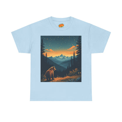 Mountain Bear Sunrise Scene T-Shirt
