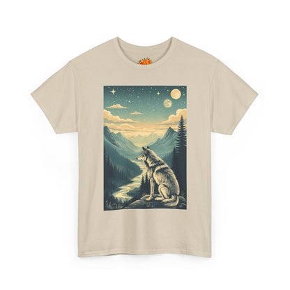 Mountain Wolf Scene T-Shirt