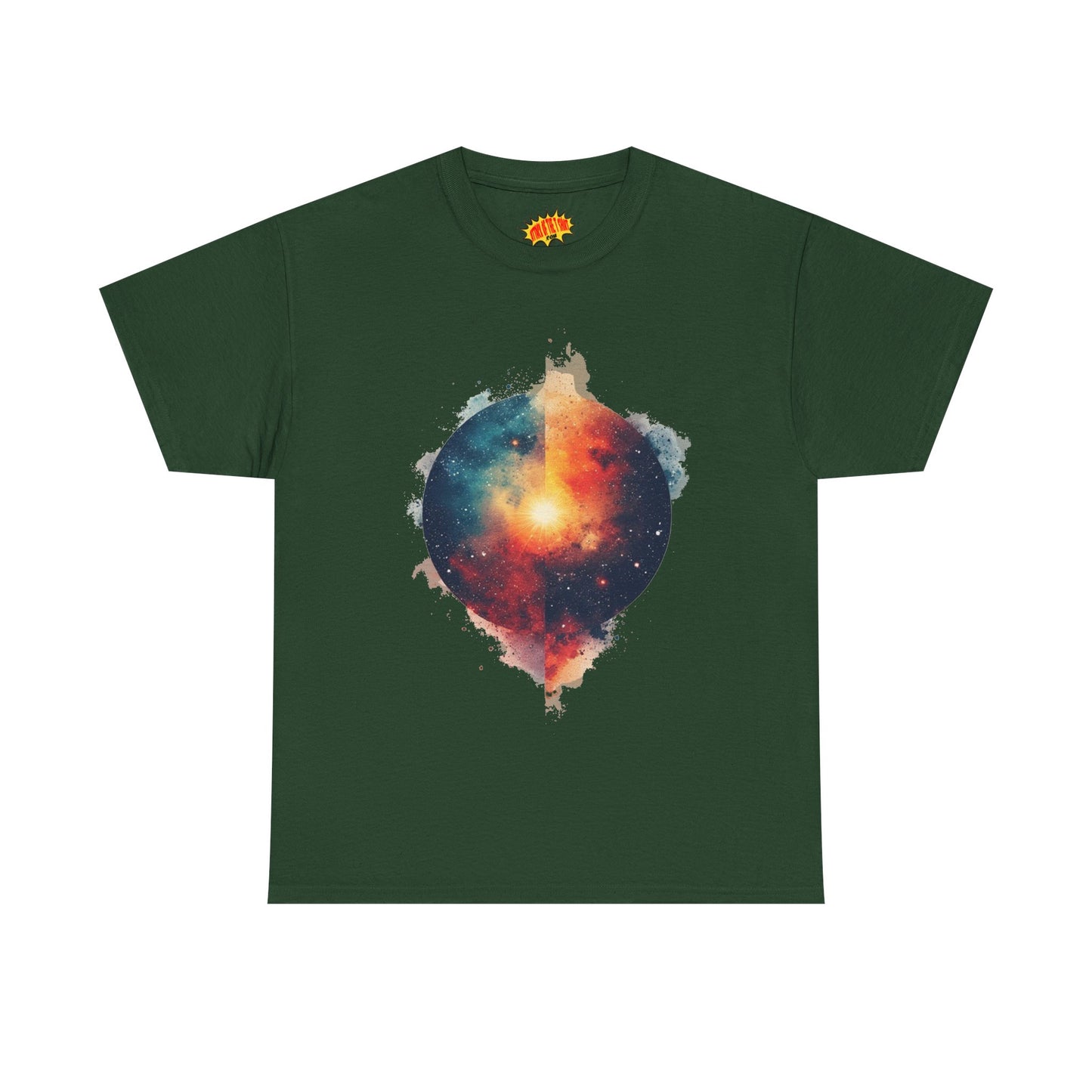 Round Galaxy w/Nebula Graphic Art Tee Shirt *Multiple Colors*