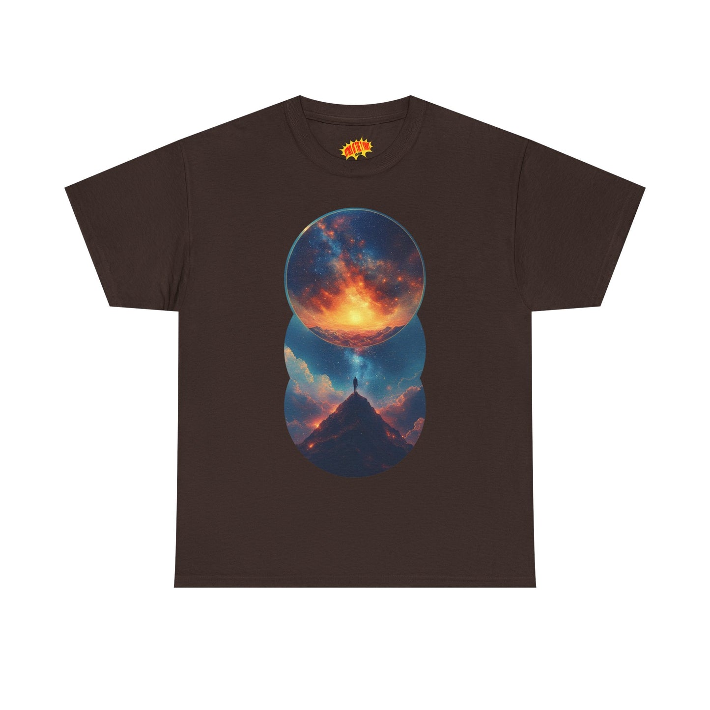 Round Cosmic Galaxy Graphic Art Tee Shirt *Multiple Colors*