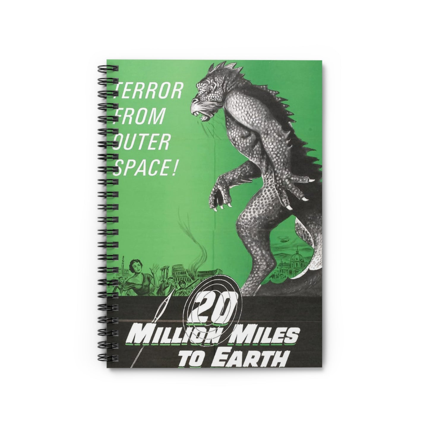 20 Million Miles to Earth - Vintage Movie Poster Notebook