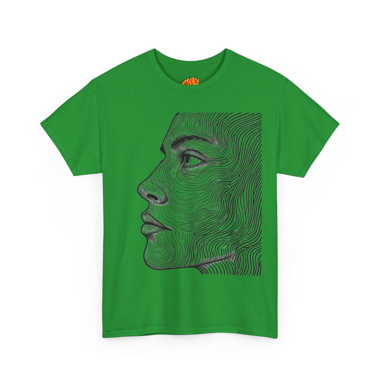 Human Face Profile Line Drawing Graphic Art Tee Shirt *Multiple Colors*