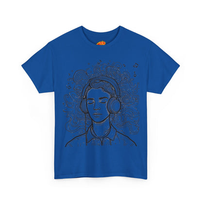 Line Drawing Portrait Graphic Music Art Tee Shirt