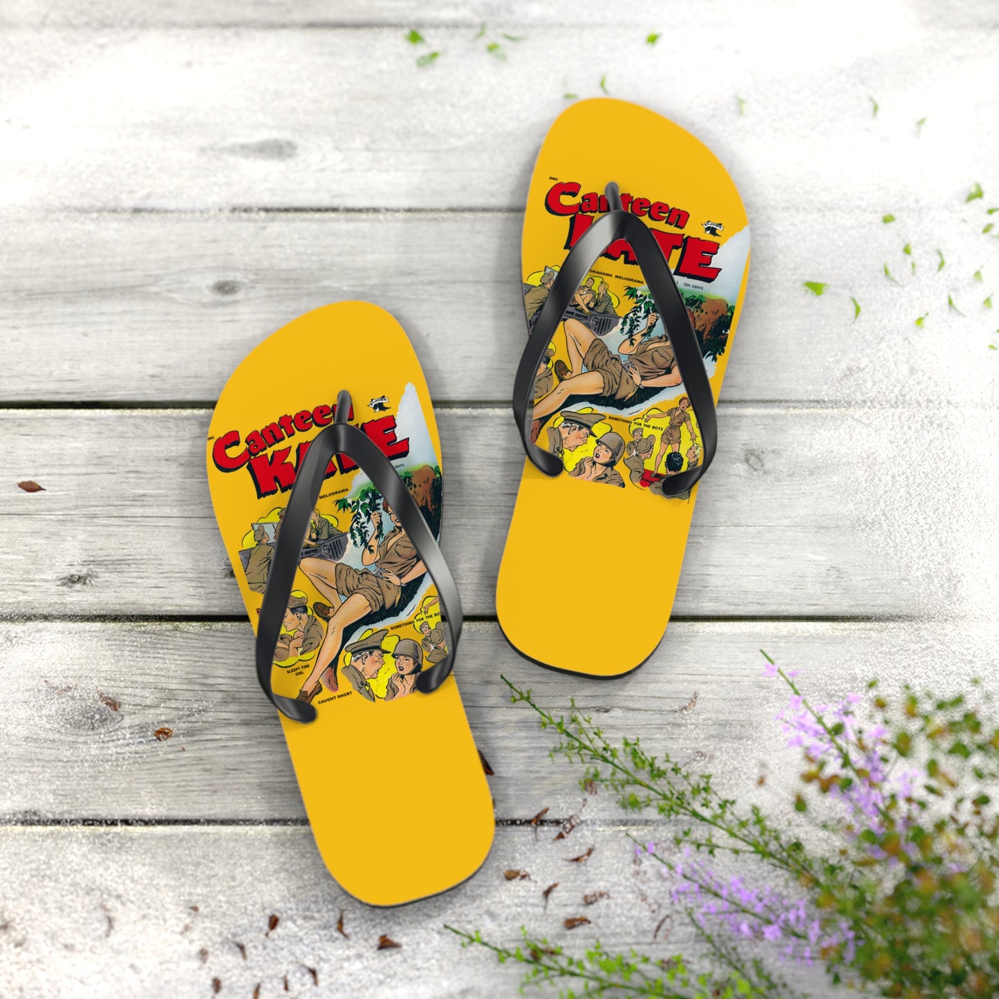 Canteen Kate #1 Flip Flops Yellow *Multiple Sizes Available*