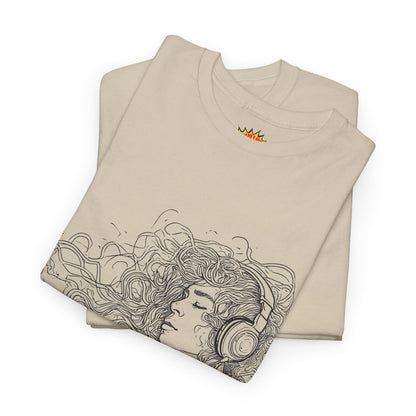 Line Drawing Portrait Graphic Musical Art Tee Shirt