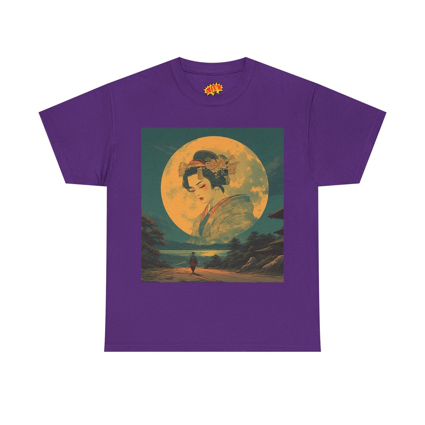 Japanese Geisha Full Moon T-Shirt *Multiple Colors*