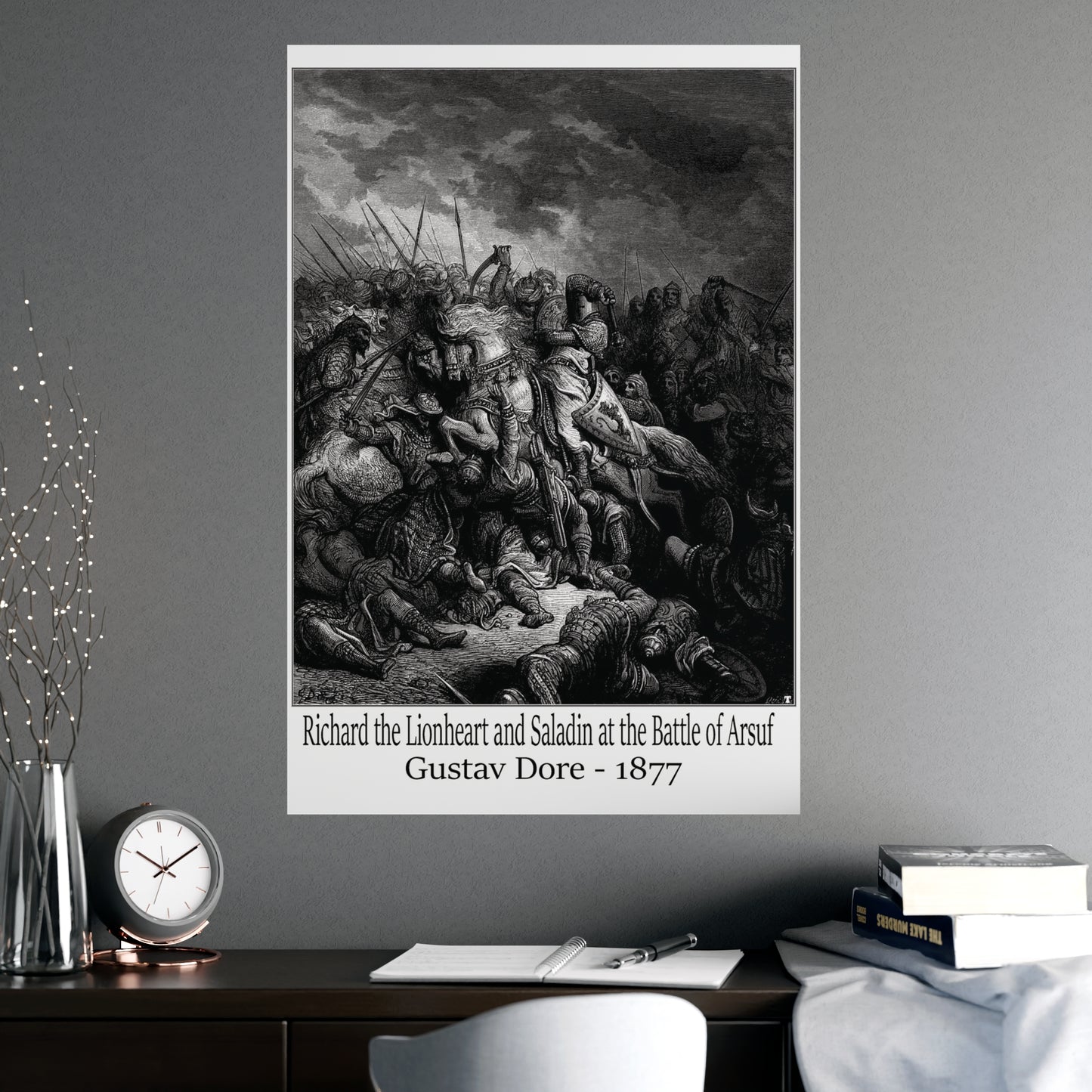 Richard the Lionheart and Saladin at the Battle of Arsuf - Gustav Dore, 1877