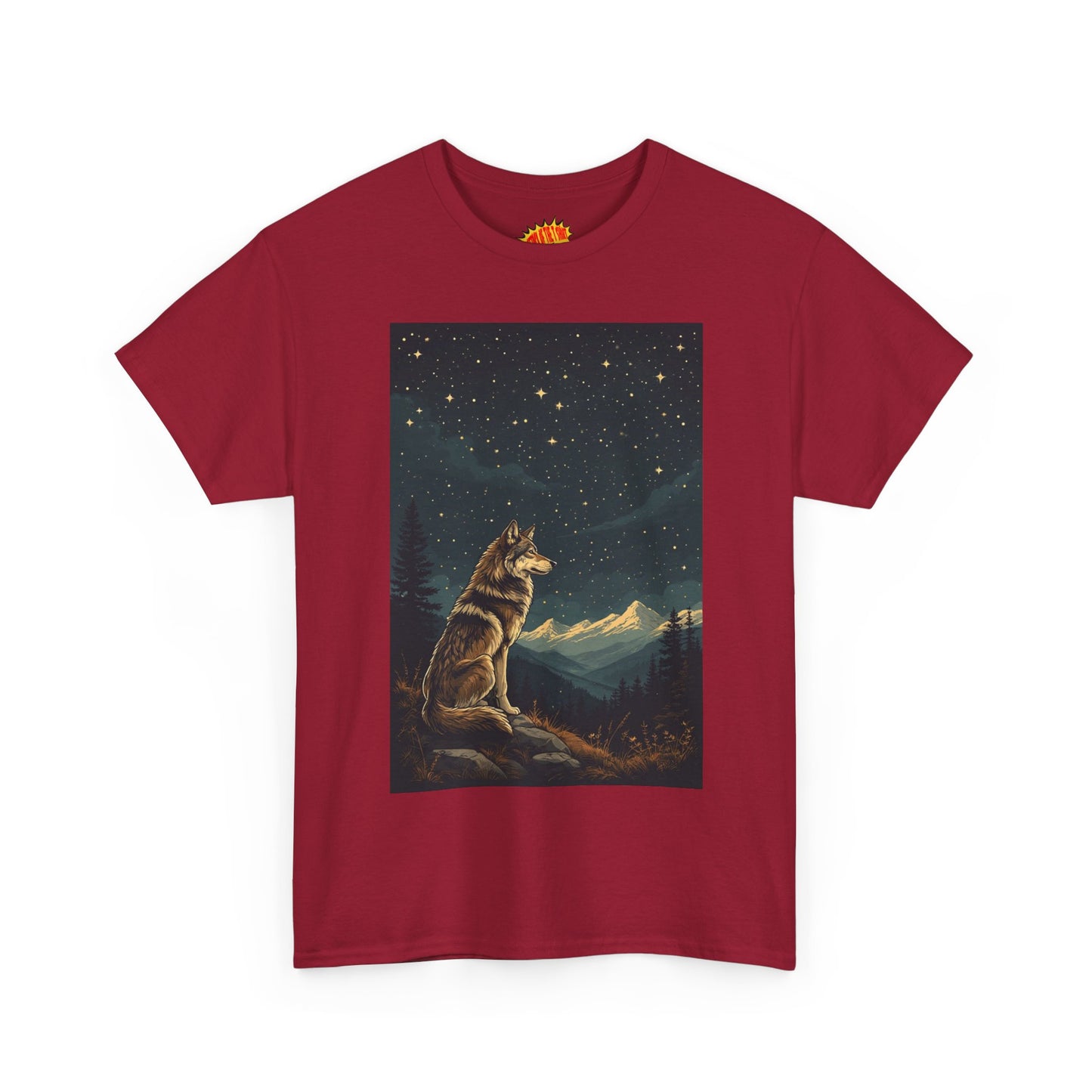 Mountain Wolf with Starry Night T-Shirt *Multiple Colors*
